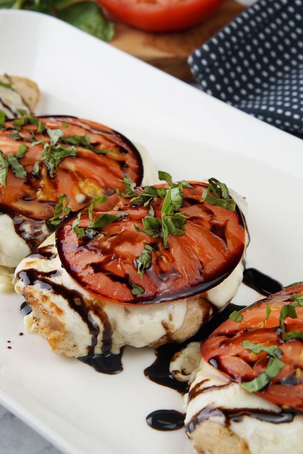 Air fryer caprese chicken breasts