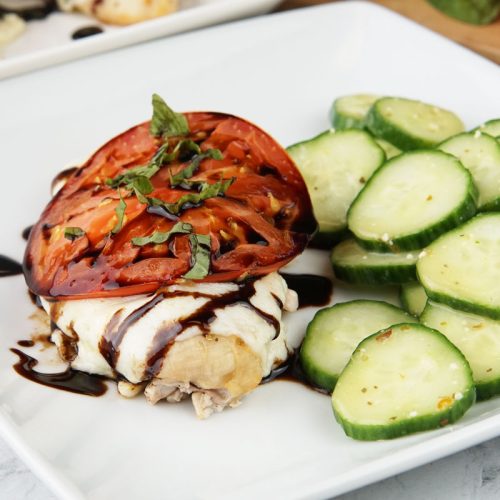 Air fryer caprese chicken breasts