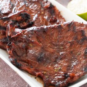 flank steak with carne asada marinade