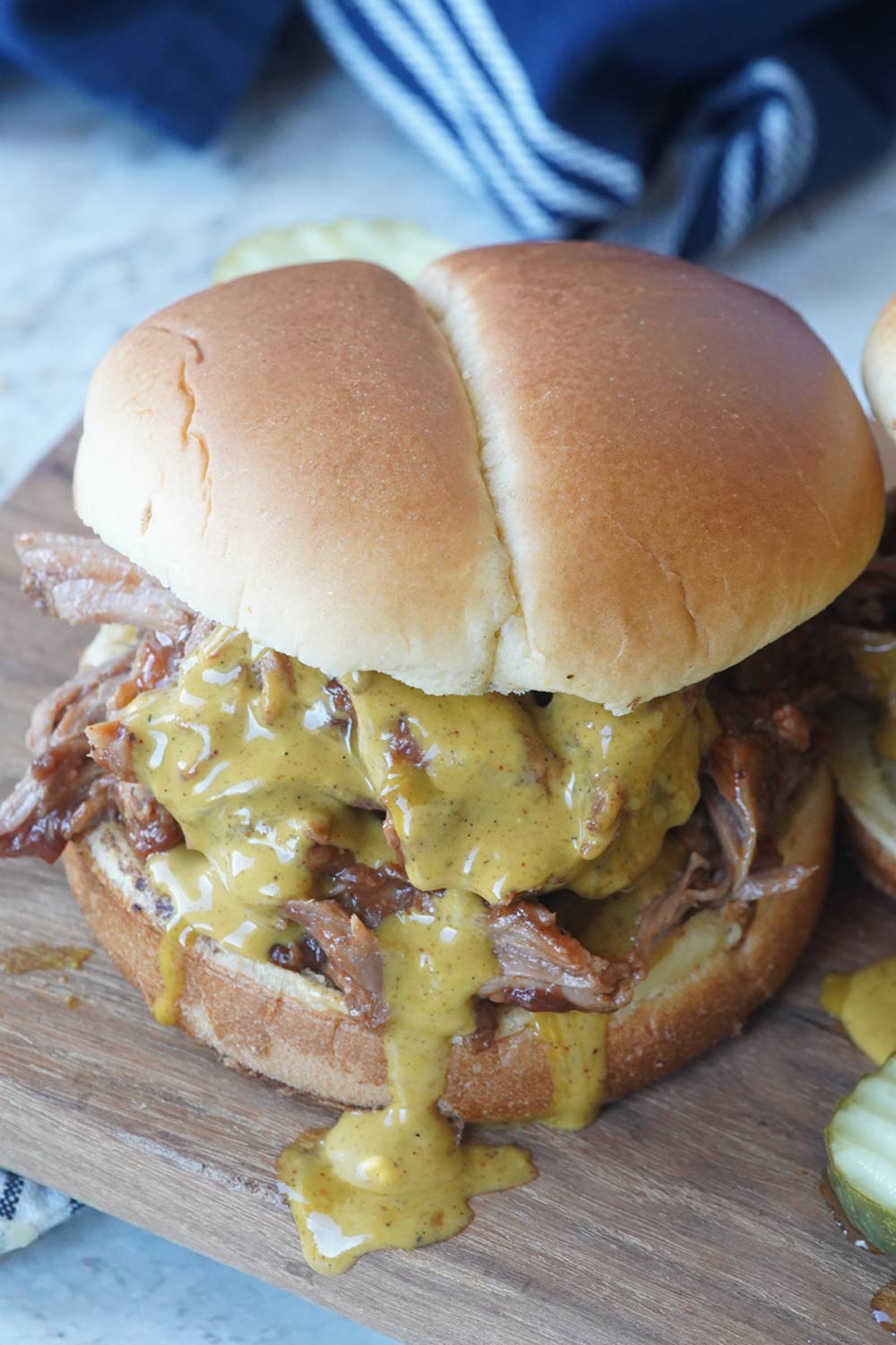 carolina gold pulled pork sandwich