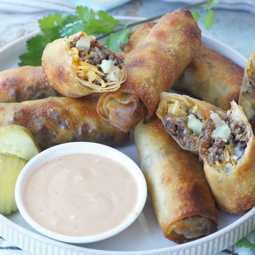 cheeseburger eggrolls