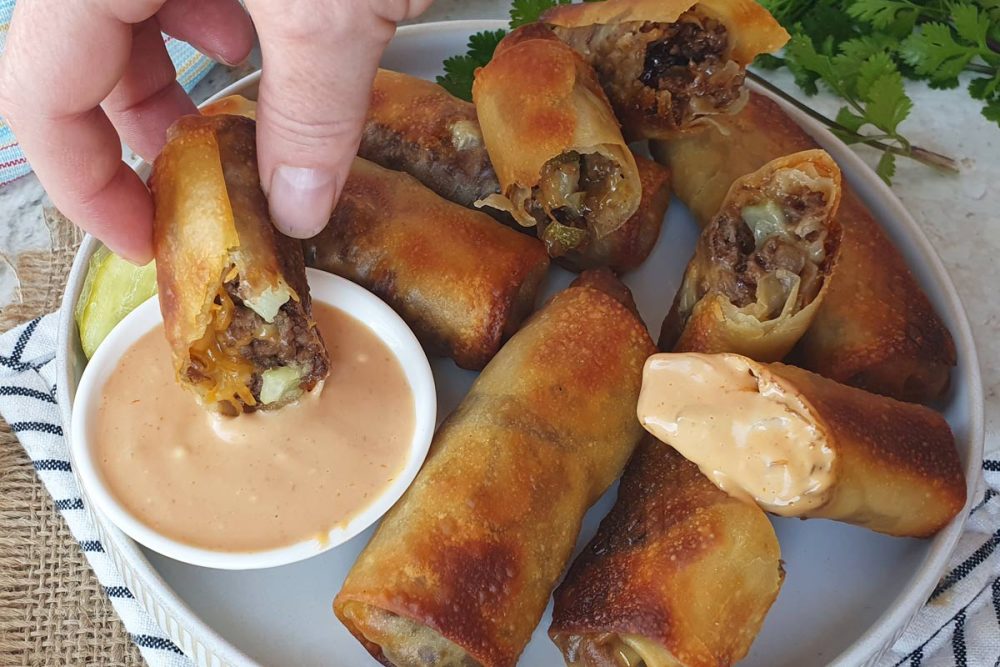cheeseburger eggrolls