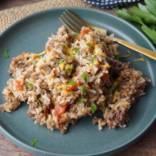 cheesy ground beef and rice