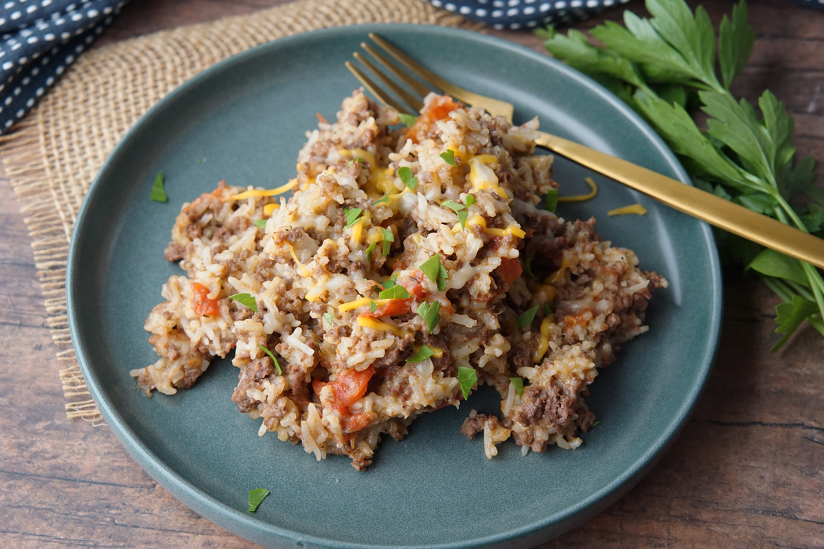 cheesy ground beef and rice