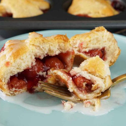 Cherry crescent roll bites