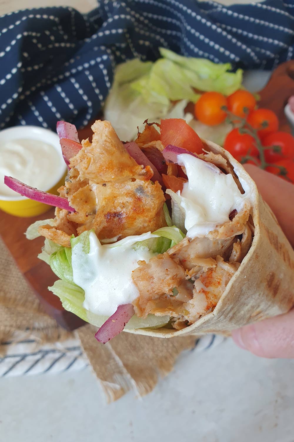 Chicken Durum Doner Kebab Wraps