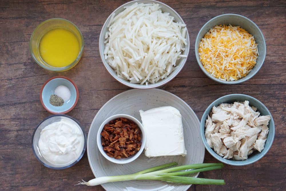 Ingredients for Chicken Hashbrown Casserole