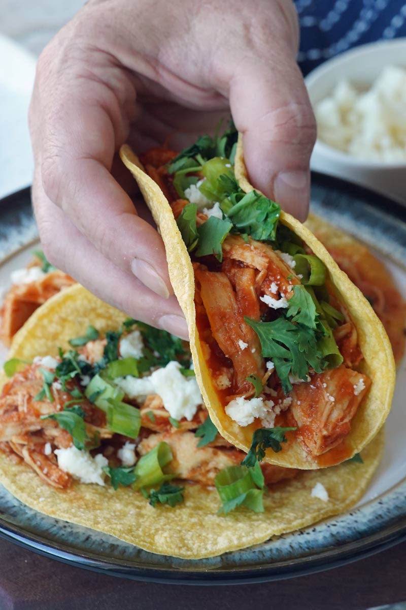 Chicken tinga tacos