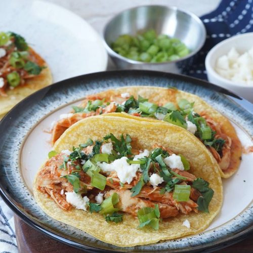Chicken tinga tacos