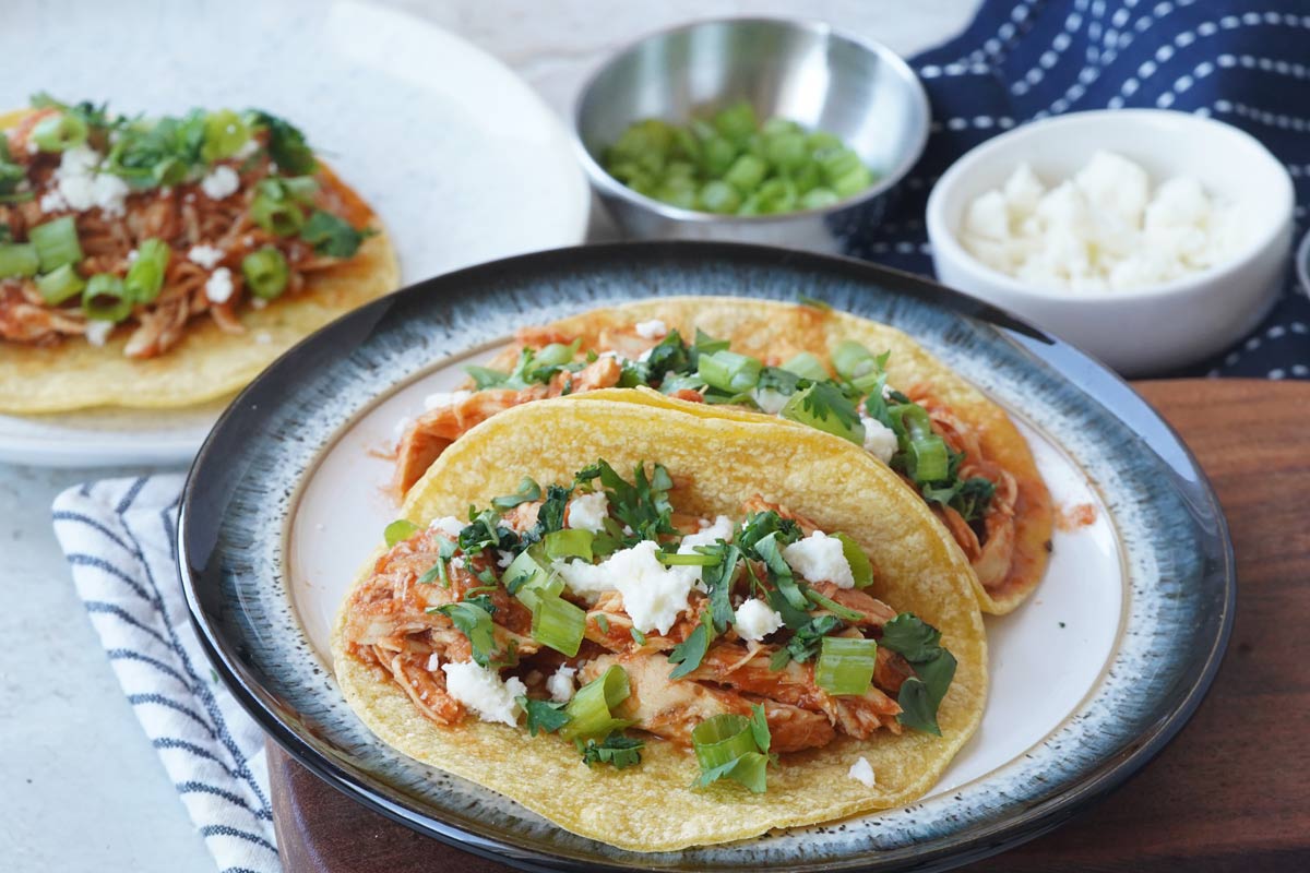 Chicken tinga tacos