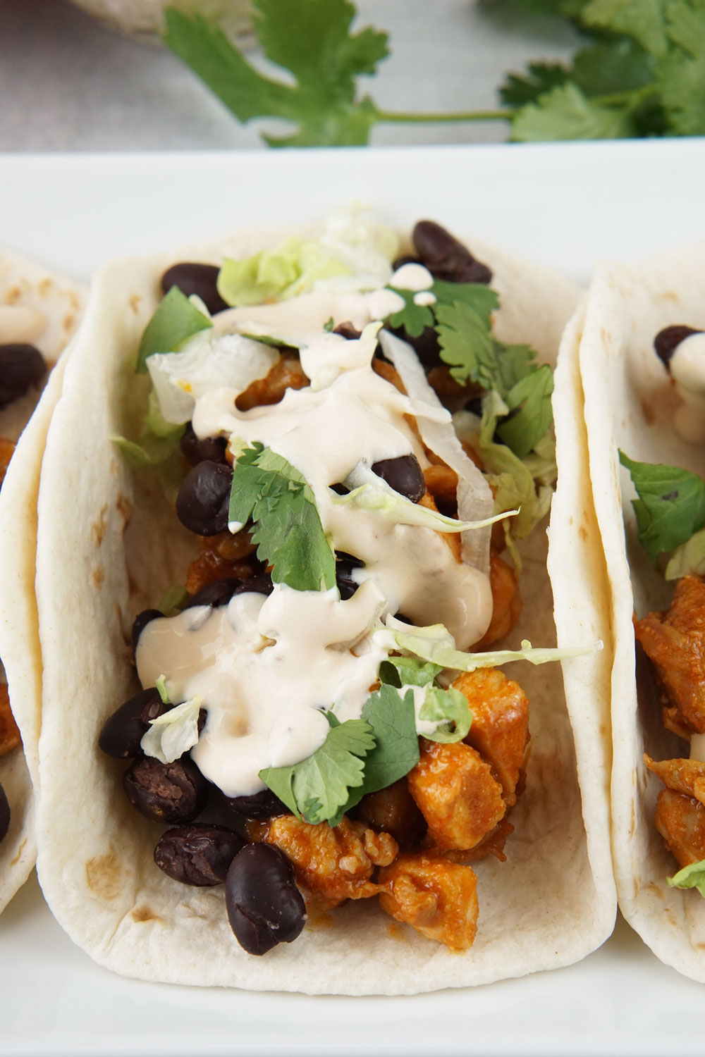 Chipotle chicken tacos