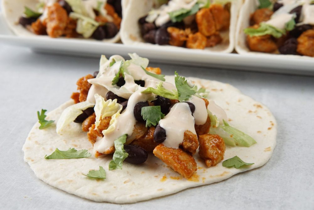 Chipotle chicken tacos