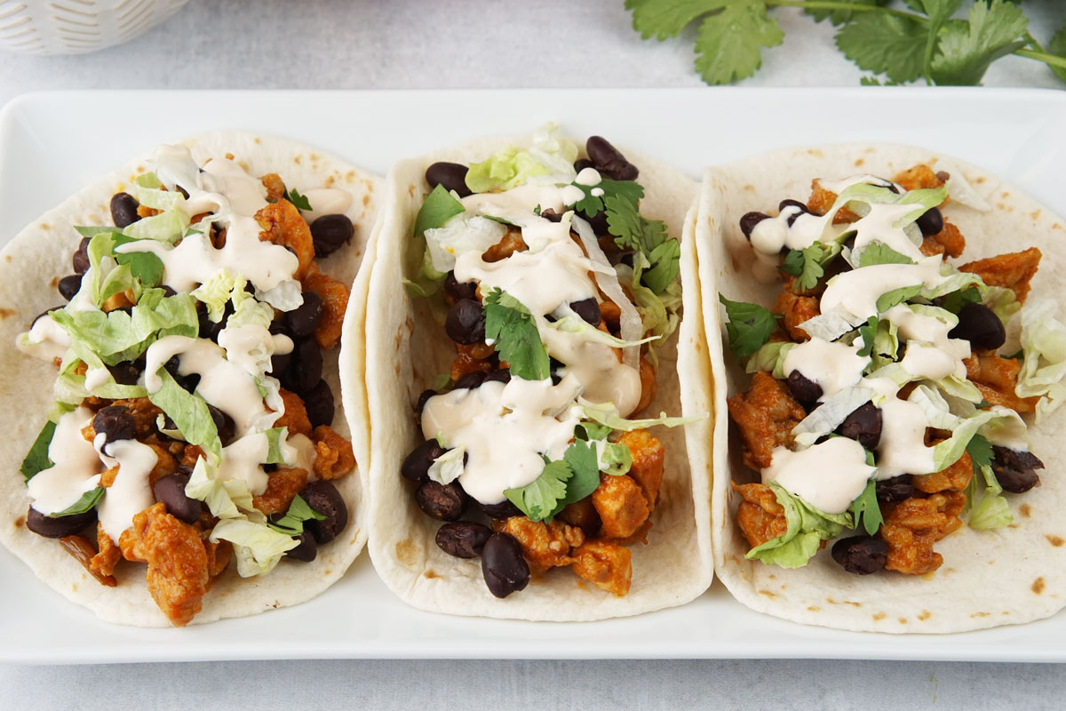 Chipotle chicken tacos