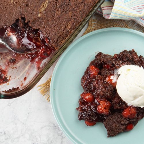 cherry chocolate dump cake