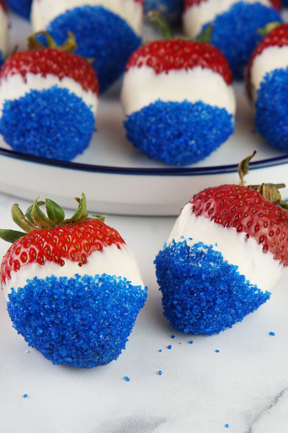 4th of july chocolate dipped strawberries