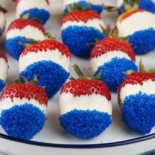 4th of july chocolate dipped strawberries