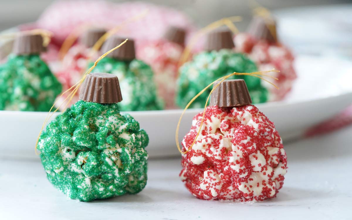 ornament popcorn balls