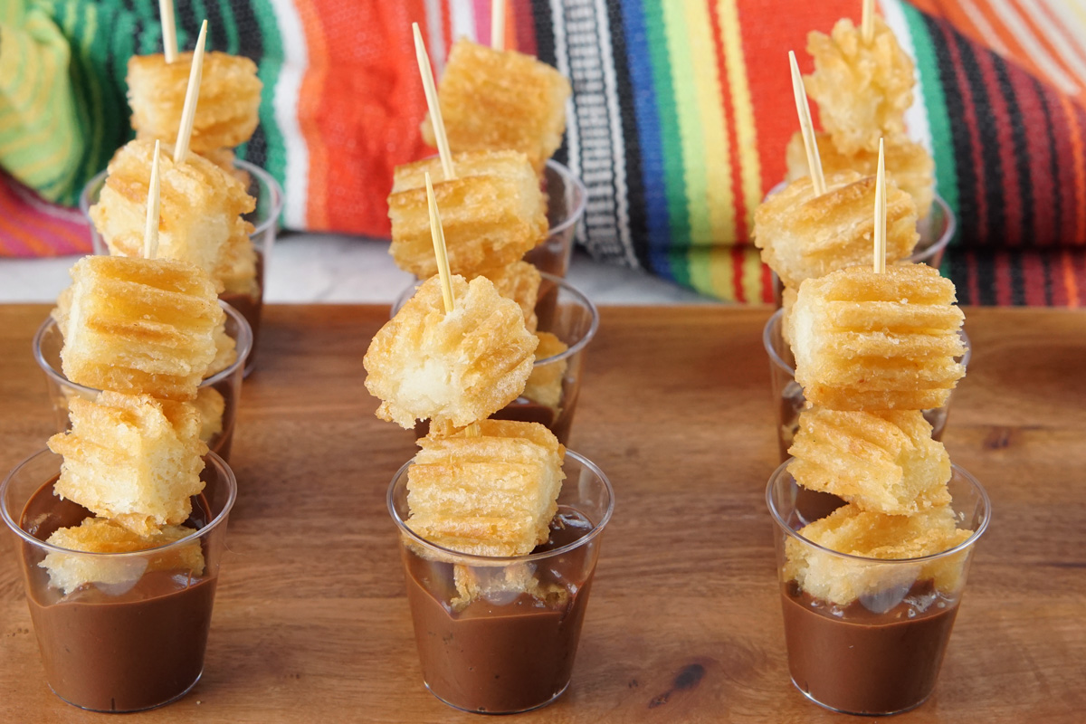 Churros in chocolate sauce