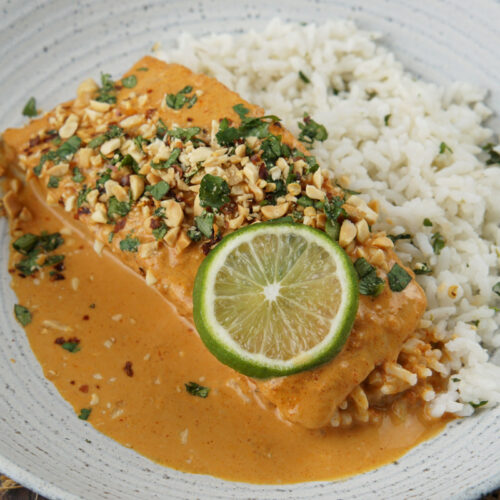 Coconut curry salmon
