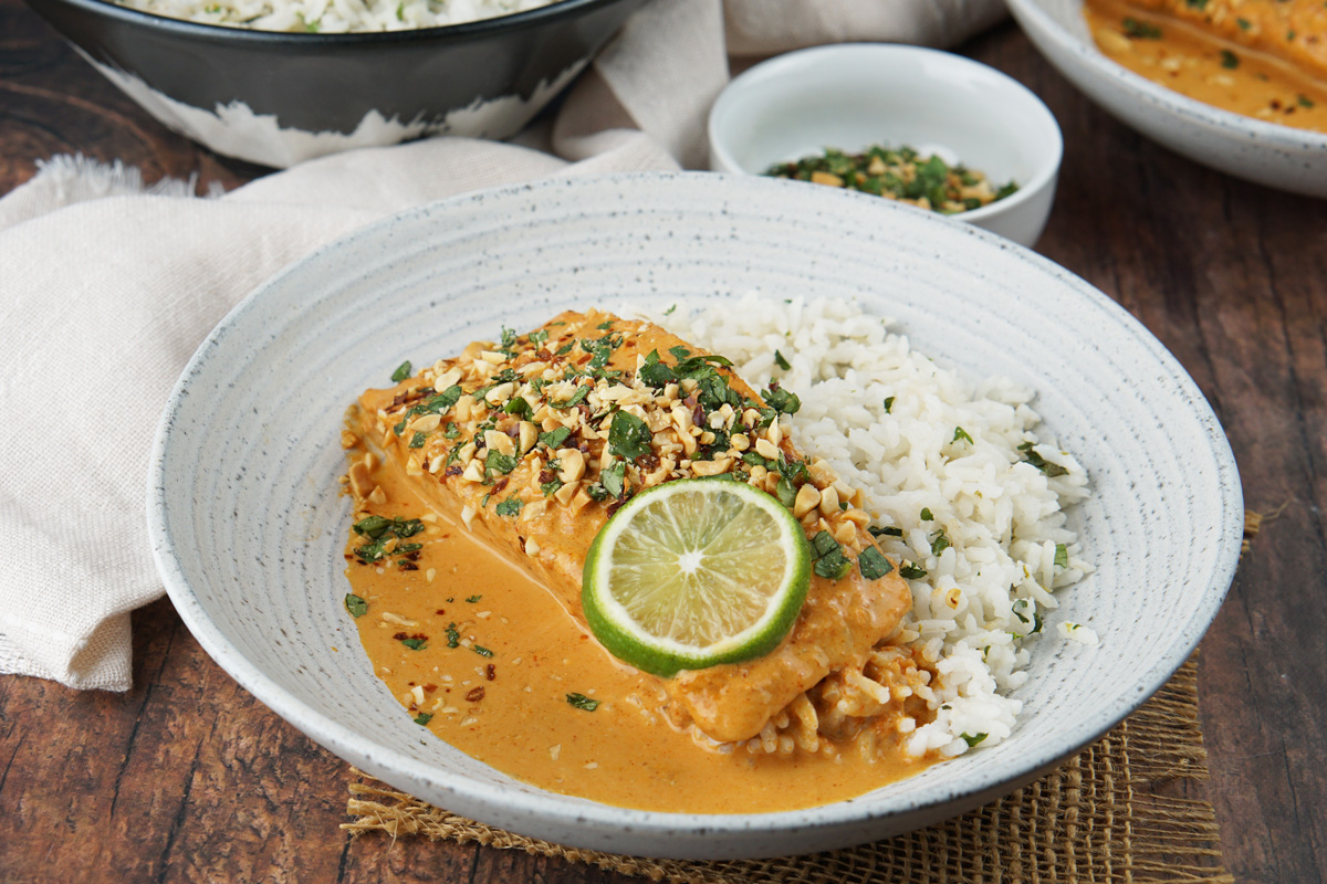 Coconut curry salmon