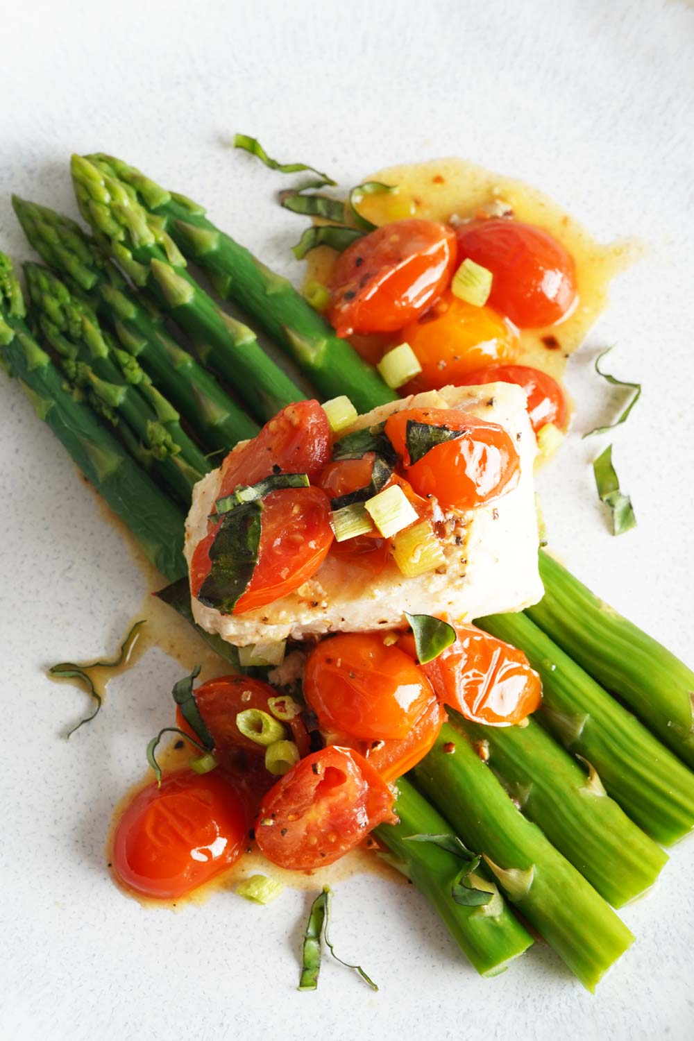 Cod in tomato lemon butter sauce