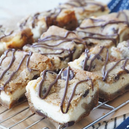 Cookie dough cheesecake bars