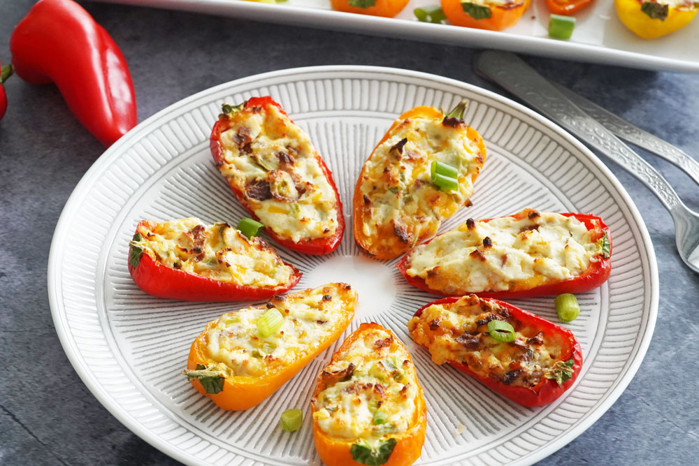 Cream cheese stuffed peppers