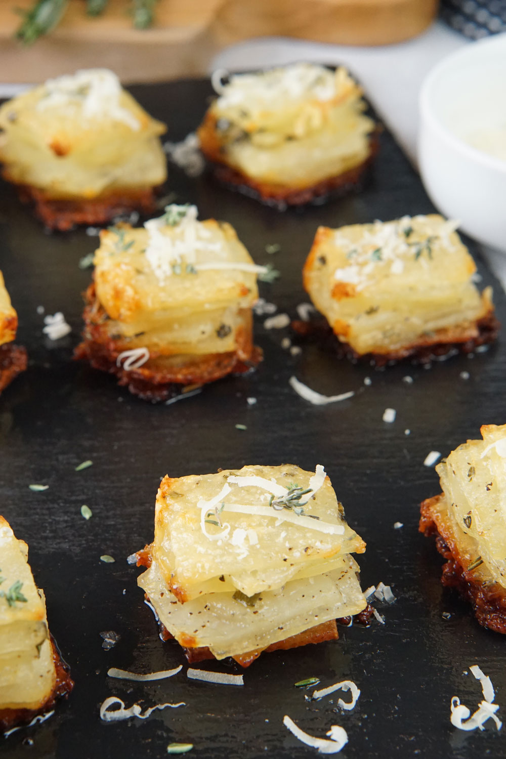 crispy potato stacks