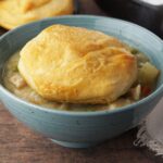 A bowl of chicken pot pie