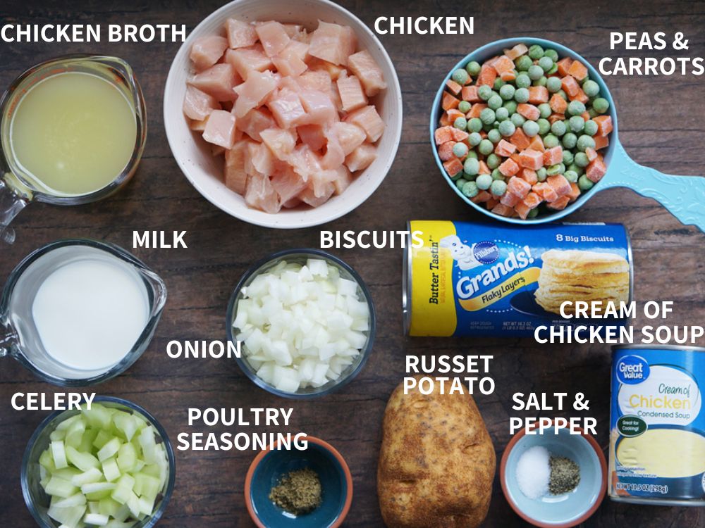 ingredients for chicken pot pie