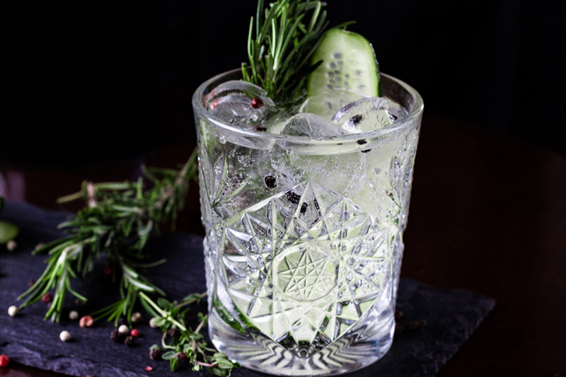 cucumber rosemary mocktail