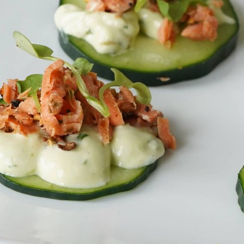 cucumber salmon bites