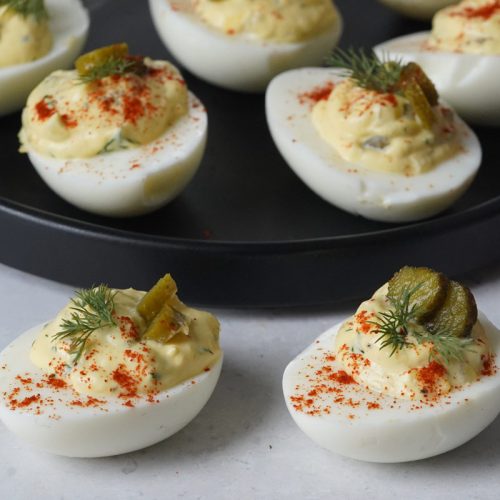 Dill Pickle Deviled Eggs