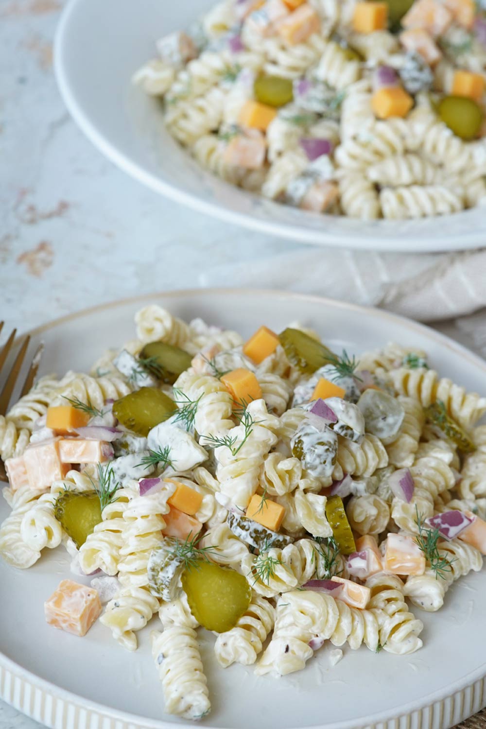 Dill Pickle Pasta Salad