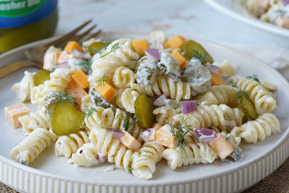 Dill Pickle Pasta Salad