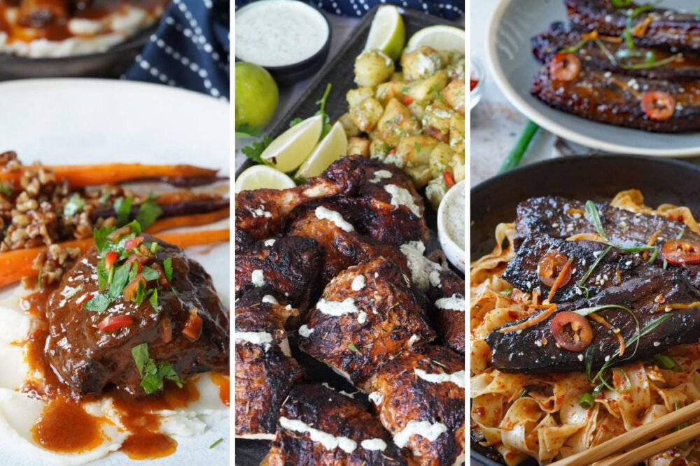 Short ribs, Peruvian chicken, and pork belly