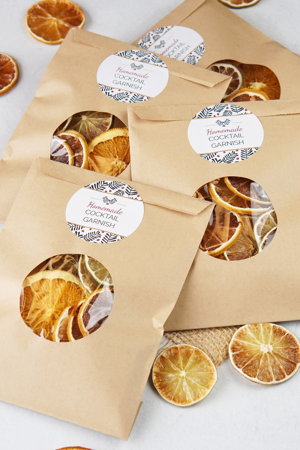 Dried citrus cocktail garnish