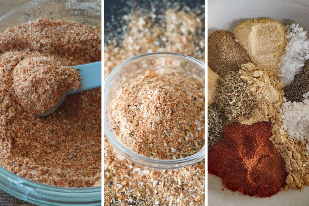 3 different dry rubs