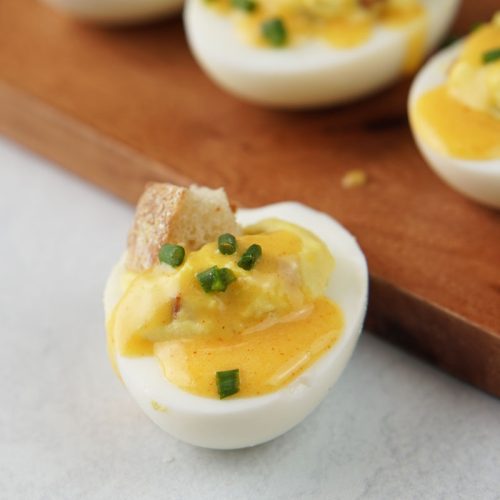 Eggs benedict deviled eggs