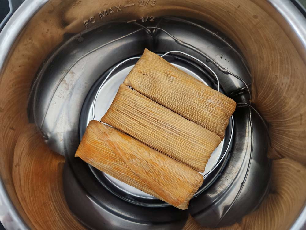 Reheat Steam Tamales in Instant Pot - Ninja Foodi Frozen Tamales