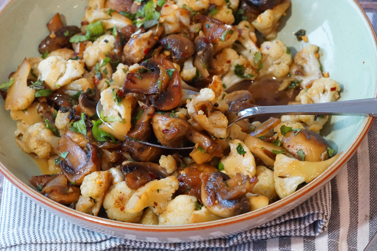 garlic mushroom cauliflower
