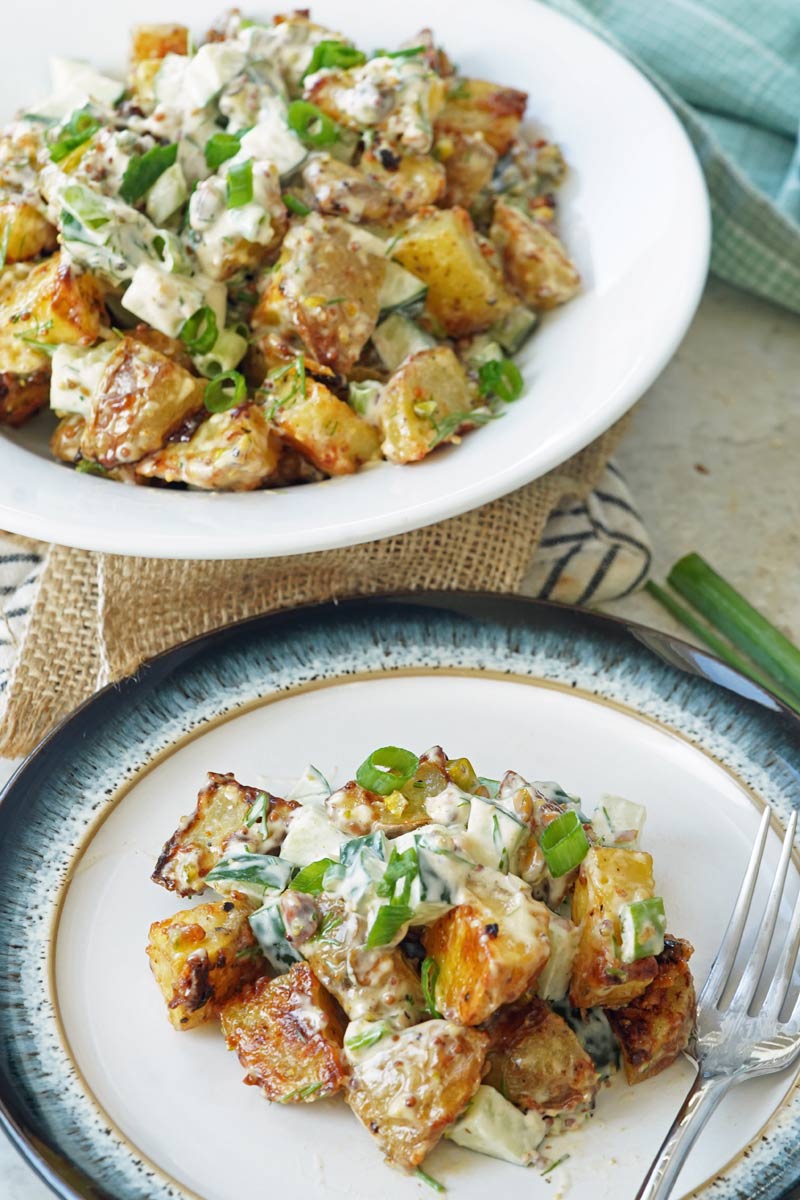garlic parmesan roasted potato salad