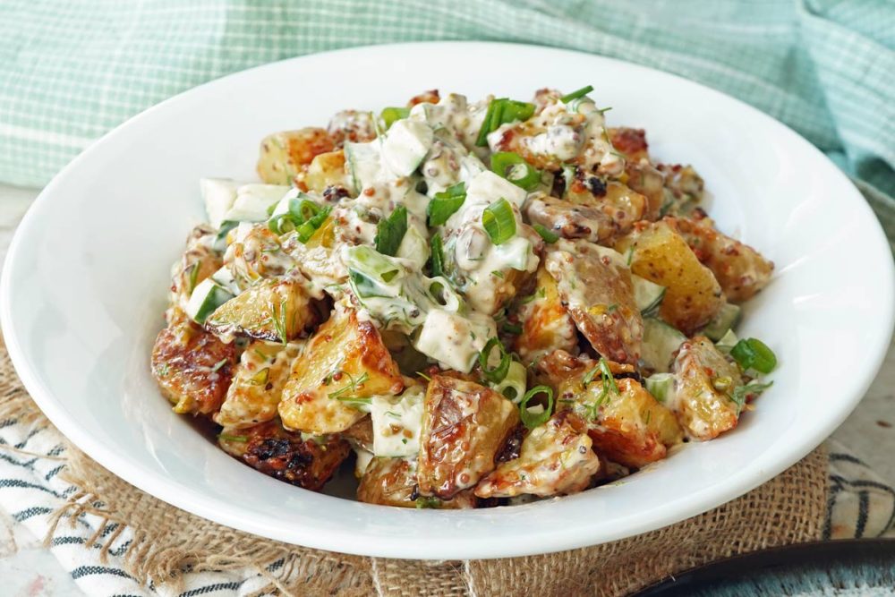 garlic parmesan roasted potato salad