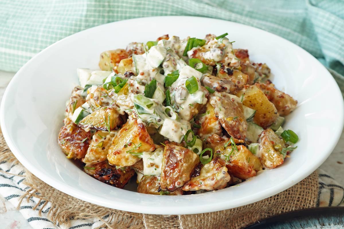 garlic parmesan roasted potato salad