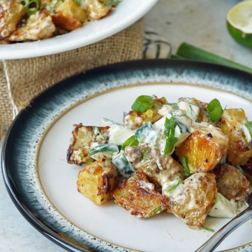 garlic parmesan roasted potato salad
