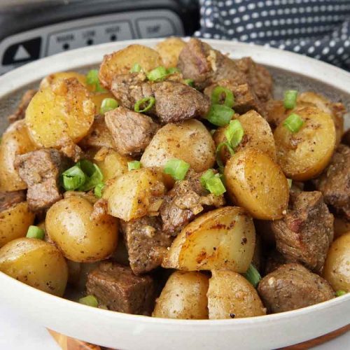 Steak bites and potatoes