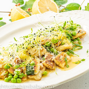 Spring pea gnocchi