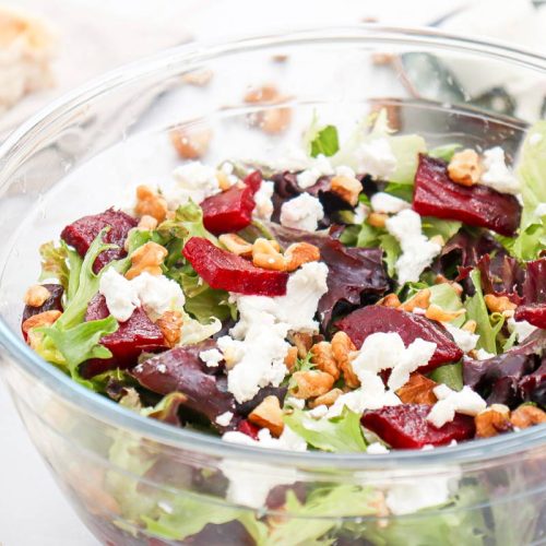 Goat cheese salad with beets