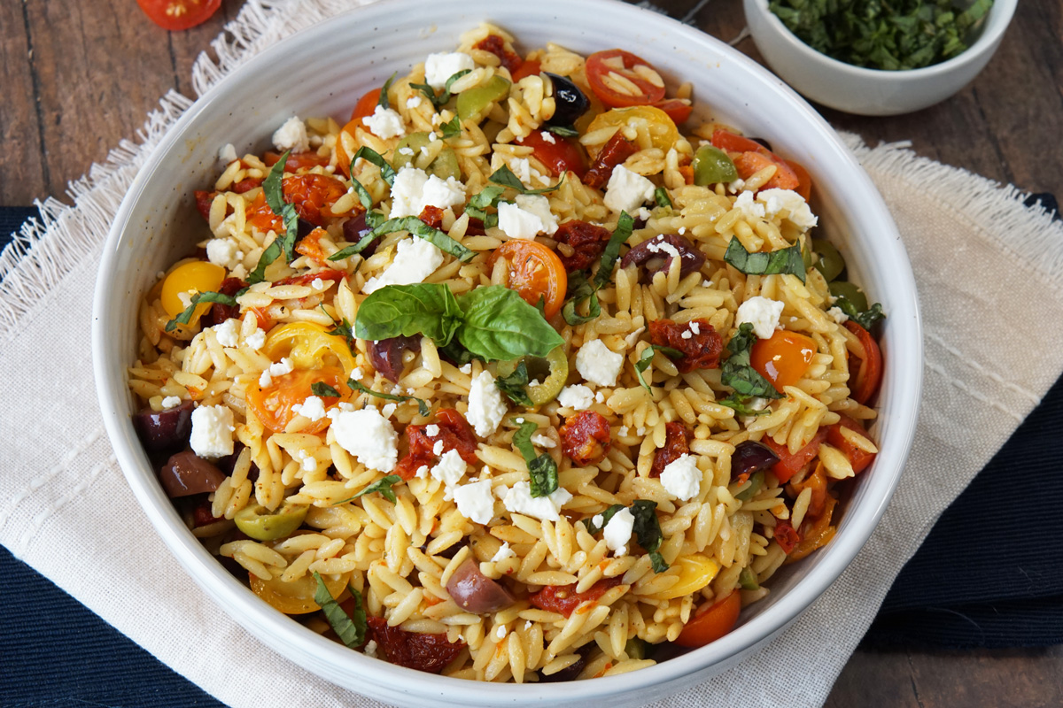 Mediterranean orzo salad