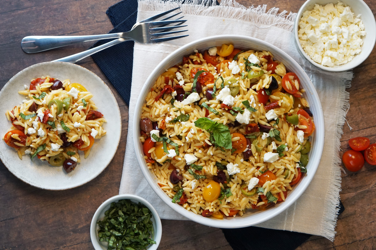 Mediterranean orzo salad